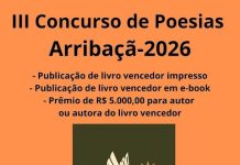 Novo concurso de Poesia da Arribaçã terá prêmio em dinheiro, além da publicação do livro vencedor impresso e em e-book