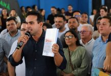 Lucas Ribeiro entrega escola em Araçagi e inspeciona obras de rodovias em Itapororoca e Curral de Cima