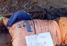 “Pra tarado é bala”: homem é executado a tiros em via pública em Pitimbu e criminosos deixam bilhete sobre o corpo
